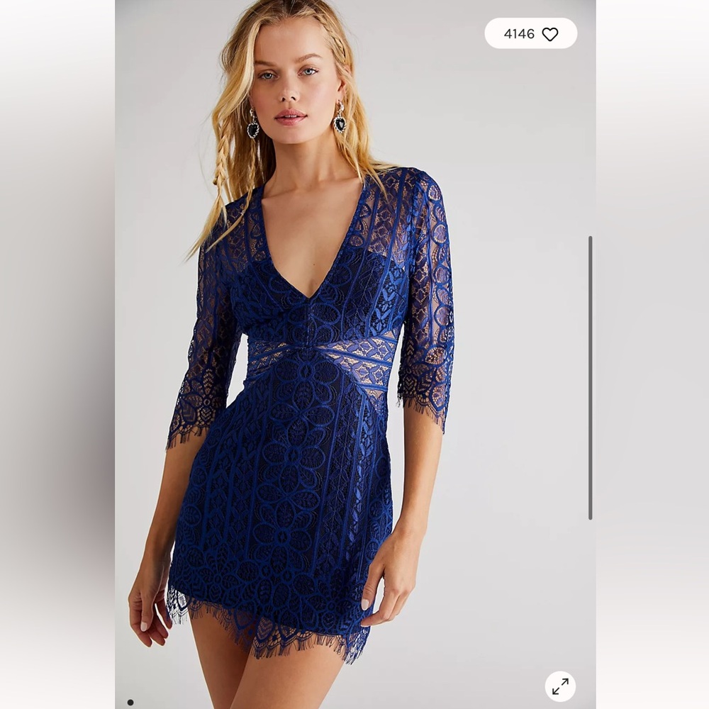 For Love and Lemons • Lyla Lace Cocktail Dress • Size XS